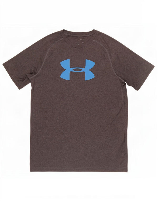 Chłopięcy t-shirt z grafiką Under Armour Heat Gear, rozmiar XL, 13-14 lat, szary