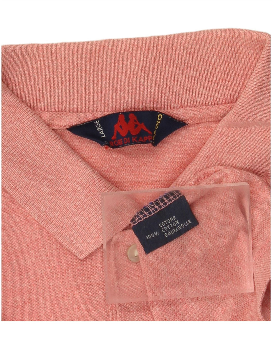 Męska koszulka polo Kappa, duża, różowa, bawełniana