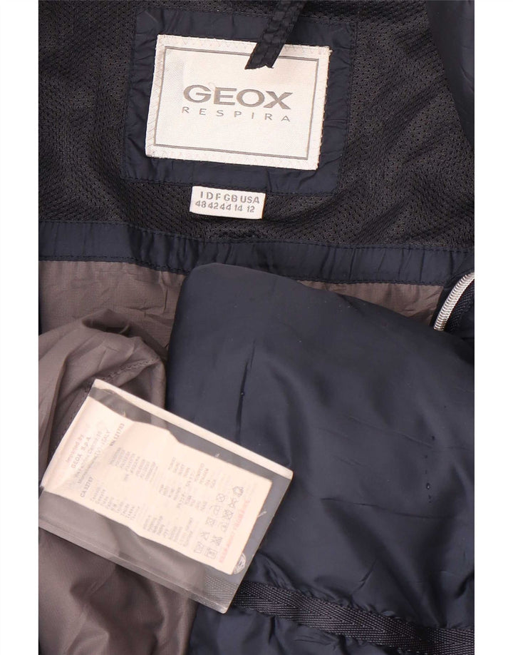 Damski ocieplany płaszcz Geox UK 14, duży, granatowy, poliester