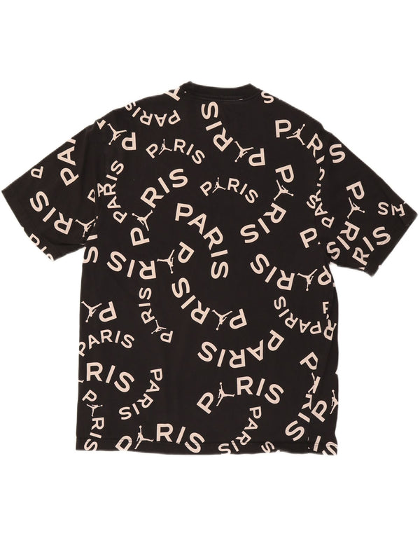 JORDAN Mens Paris Saint- Germain Graphic T-Shirt Top Large Black