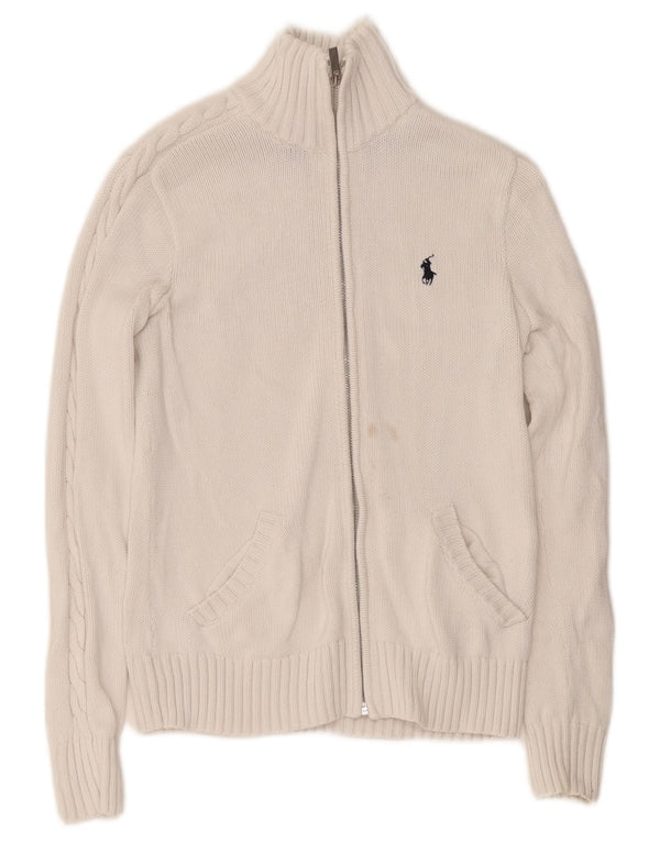 Sweter damski Ralph Lauren UK 10 Small White Cotton