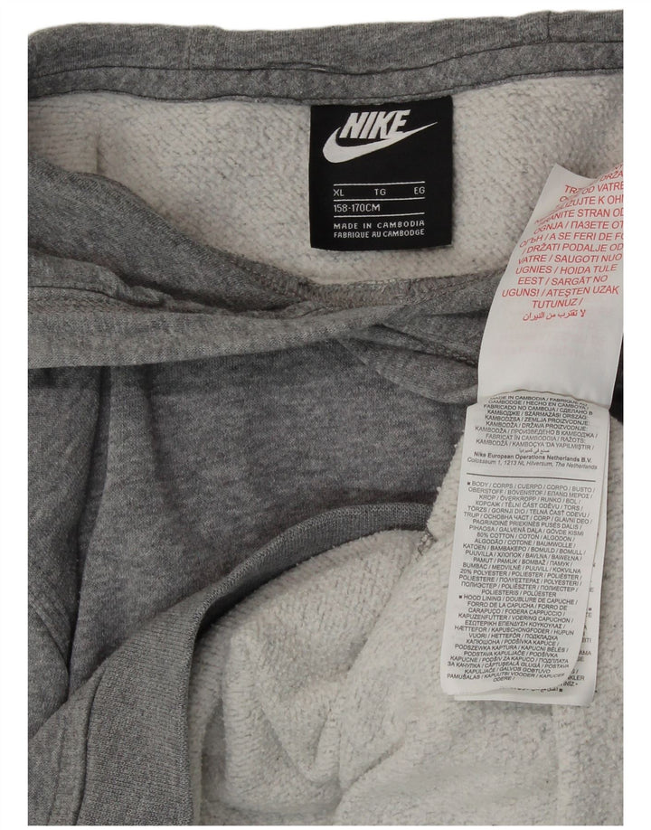 Chłopięcy sweter z kapturem Nike 13-14 lat XL, szary, bawełniany