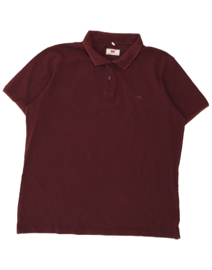 Męska koszulka polo Carrera Regular 2XL, bordowa bawełna