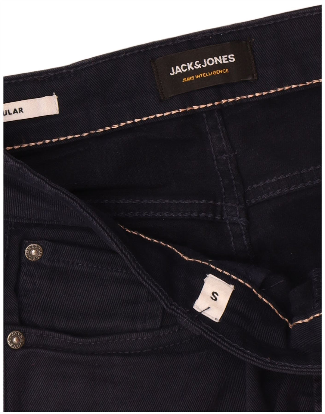 Męskie spodenki jeansowe Jack & Jones Regular, małe W29, granatowe, bawełniane