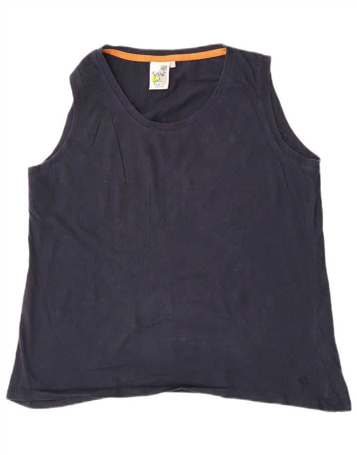 Damska kamizelka Weird Fish UK 16, duża, granatowa, bawełniana