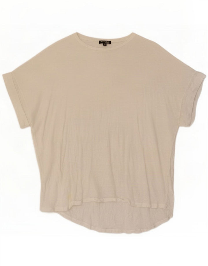 Massimo Dutti T-Shirt damski Top UK 14 Medium White
