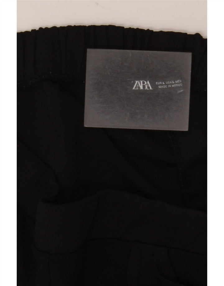Damskie proste spodnie chino Zara duże W30 L26 czarne