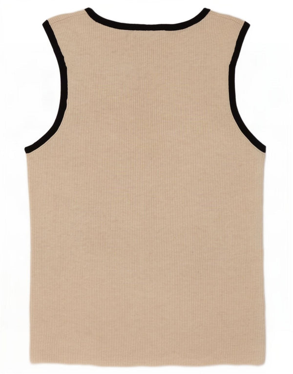 Top damski Marks & Spencer UK 22 3XL Beżowy Wiskoza z blokami kolorów