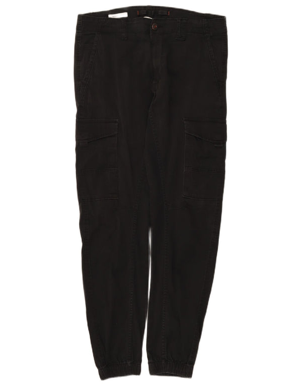 Jack & Jones Męskie spodnie dresowe Paul Tapered Joggers W32 L29 Czarne bawełniane