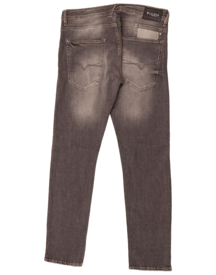 Męskie jeansy Guess W33 L32 Szare bawełniane
