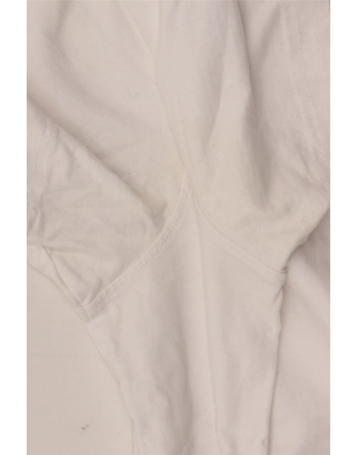 Crew Clothing Męski T-shirt Top, duży, biały, bawełniany