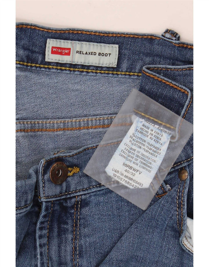 Męskie jeansy Bootcut Wrangler W40 L32, niebieskie, bawełniane