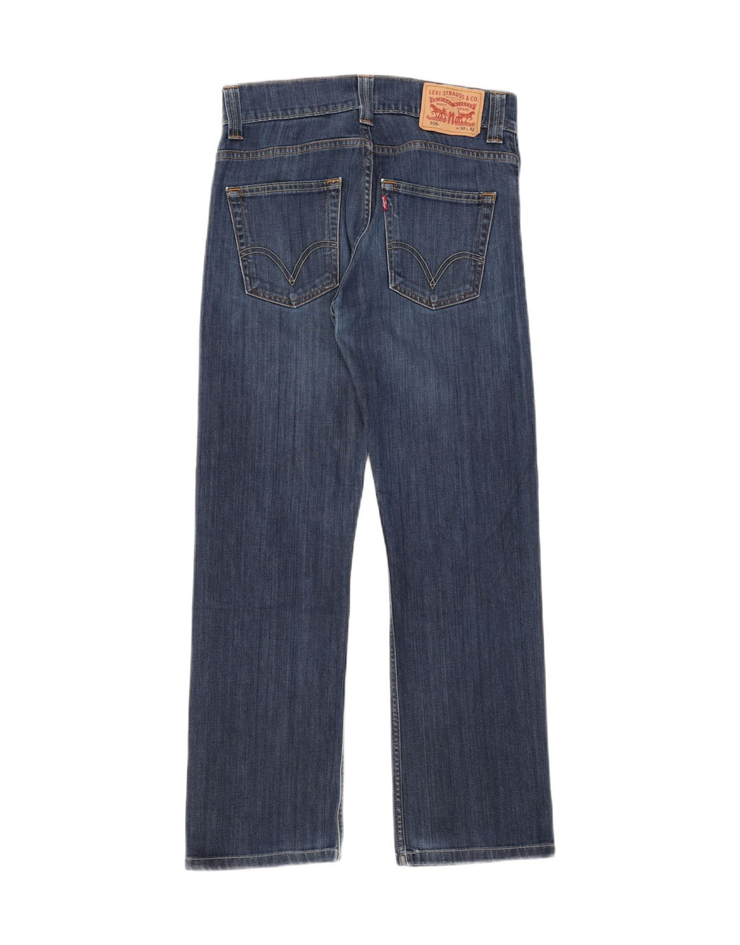 Damskie jeansy Levi's 506 Straight W30 L28 Niebieskie bawełniane