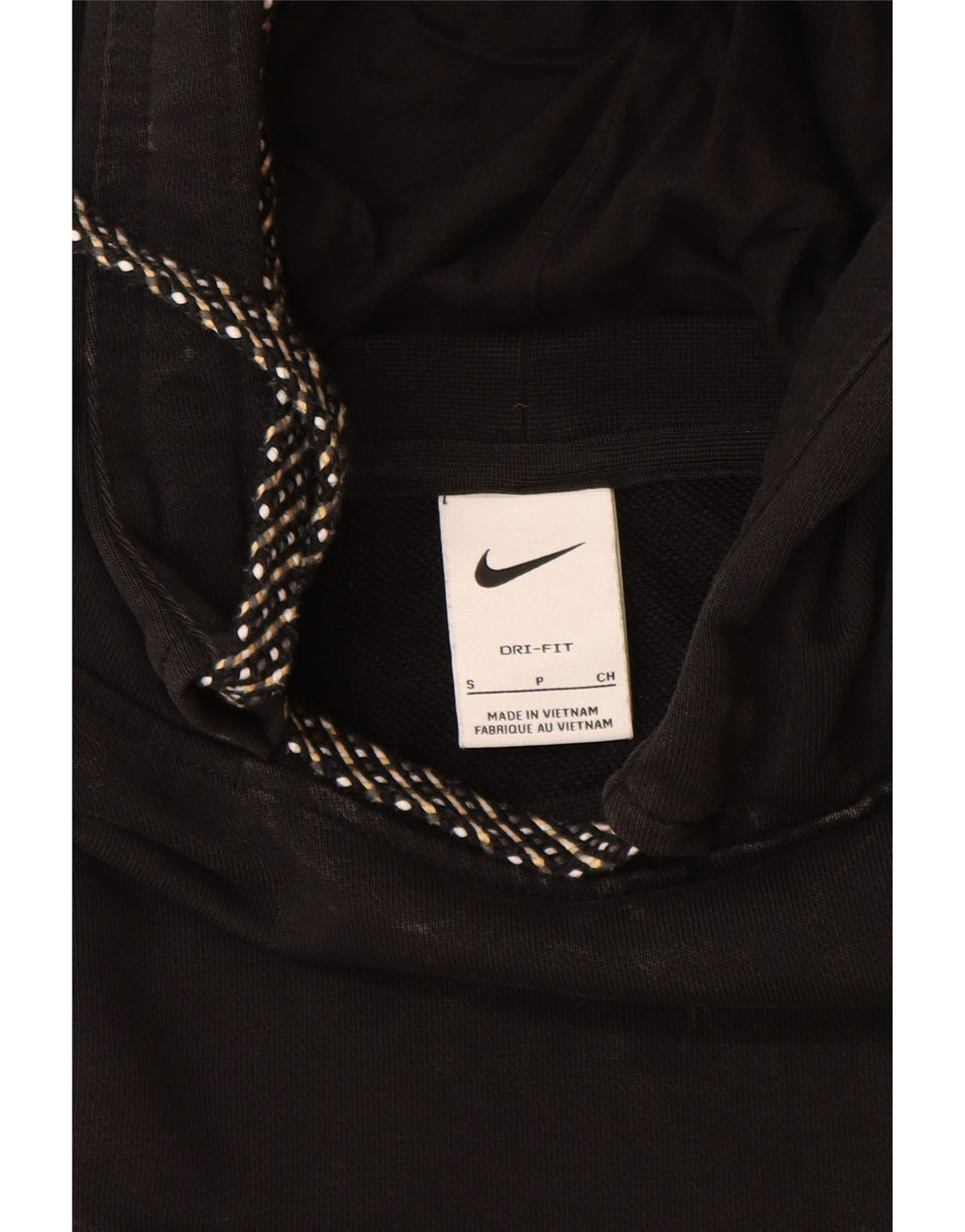 Męski sweter z kapturem NIKE Dri Fit z grafiką, mały, czarny, bawełniany