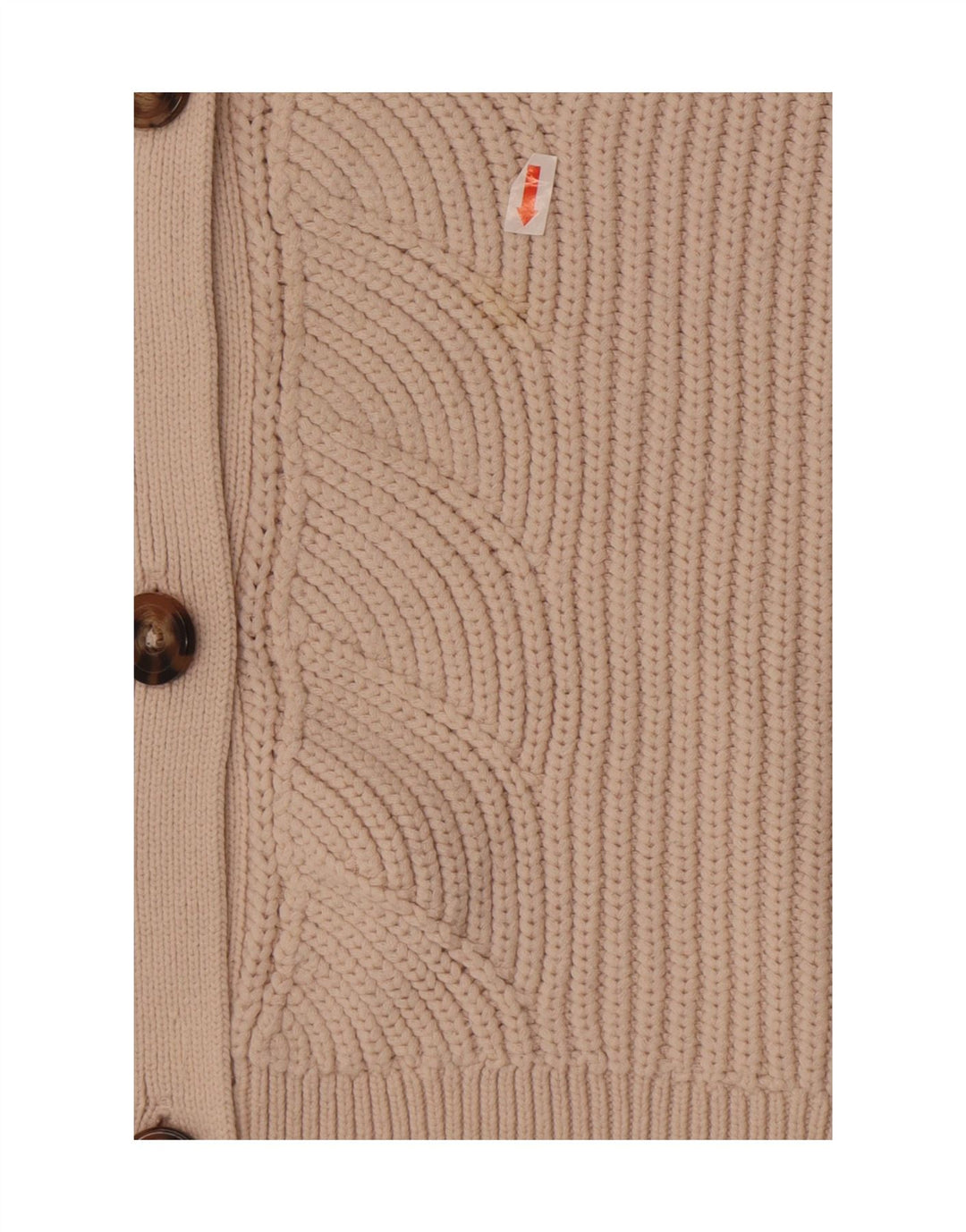 Marks & Spencer Damski sweter rozpinany bez rękawów, UK 14, średni beż