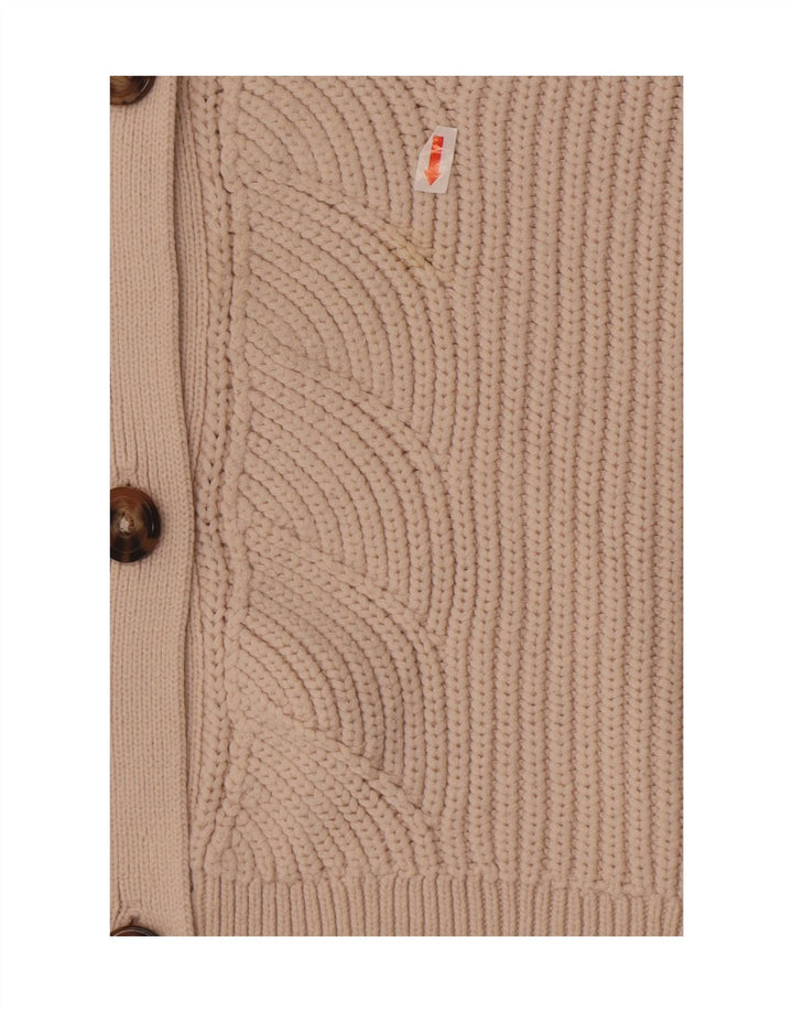 Marks & Spencer Damski sweter rozpinany bez rękawów, UK 14, średni beż