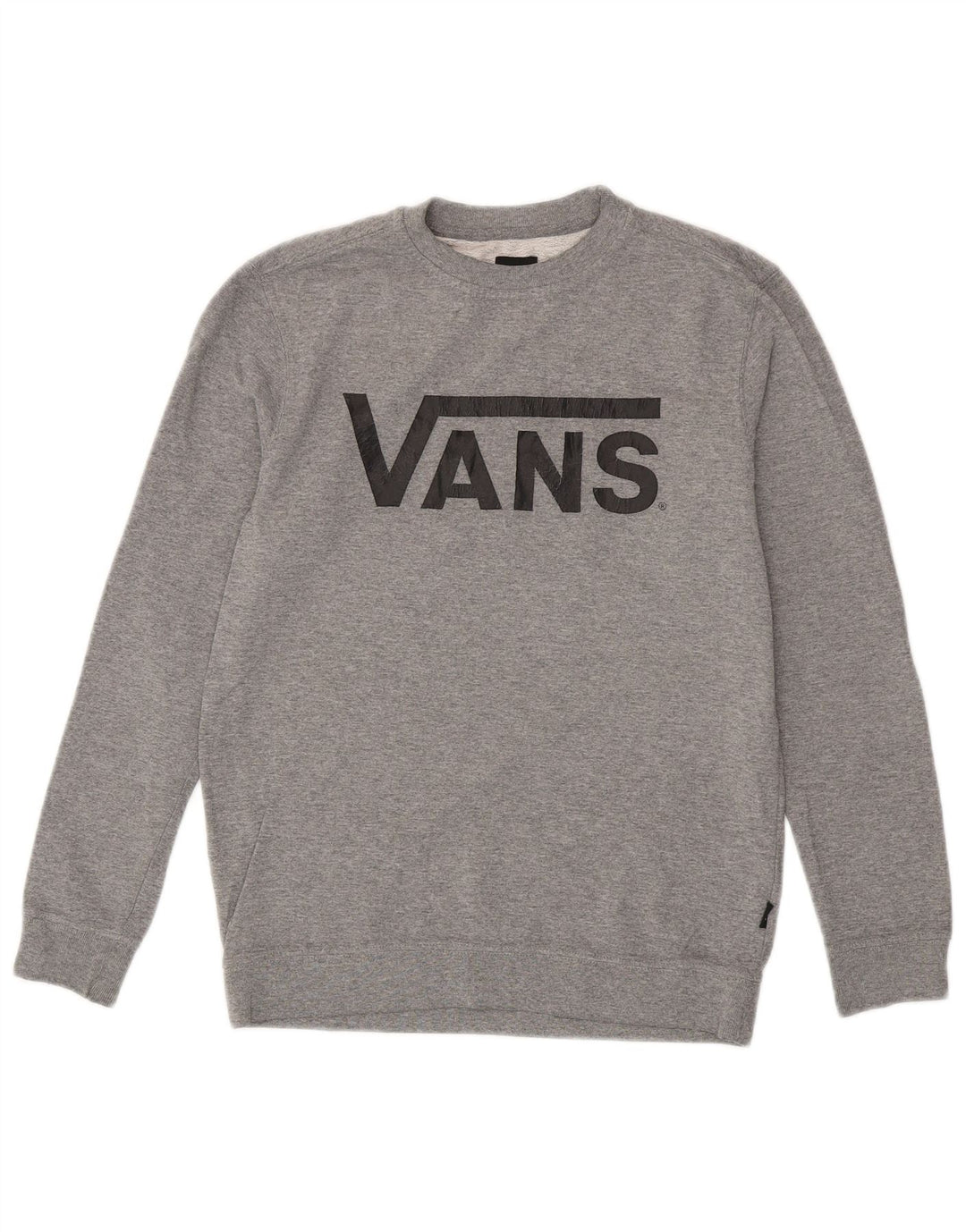 Damski sweter z grafiką VANS UK 14, duży, szary
