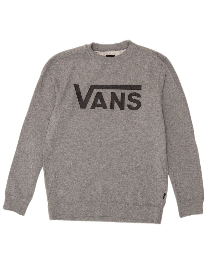 Damski sweter z grafiką VANS UK 14, duży, szary