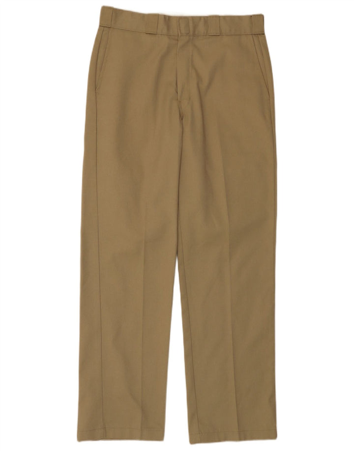 DOCKERS Męskie proste spodnie chino W32 L32 Khaki, bawełna