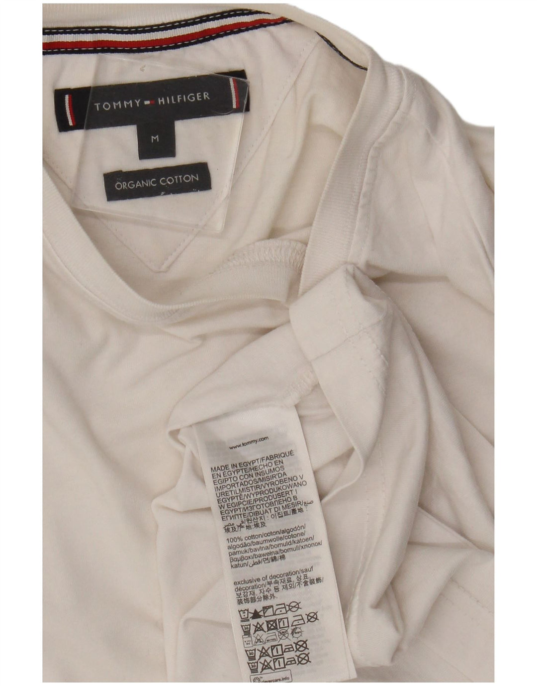 T-shirt męski Tommy Hilfiger Top, średni, biały, bawełniany