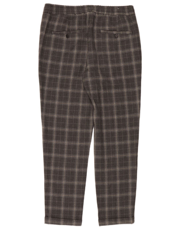 Męskie zwężane spodnie chino Zara, średnie W31 L30, szara krata