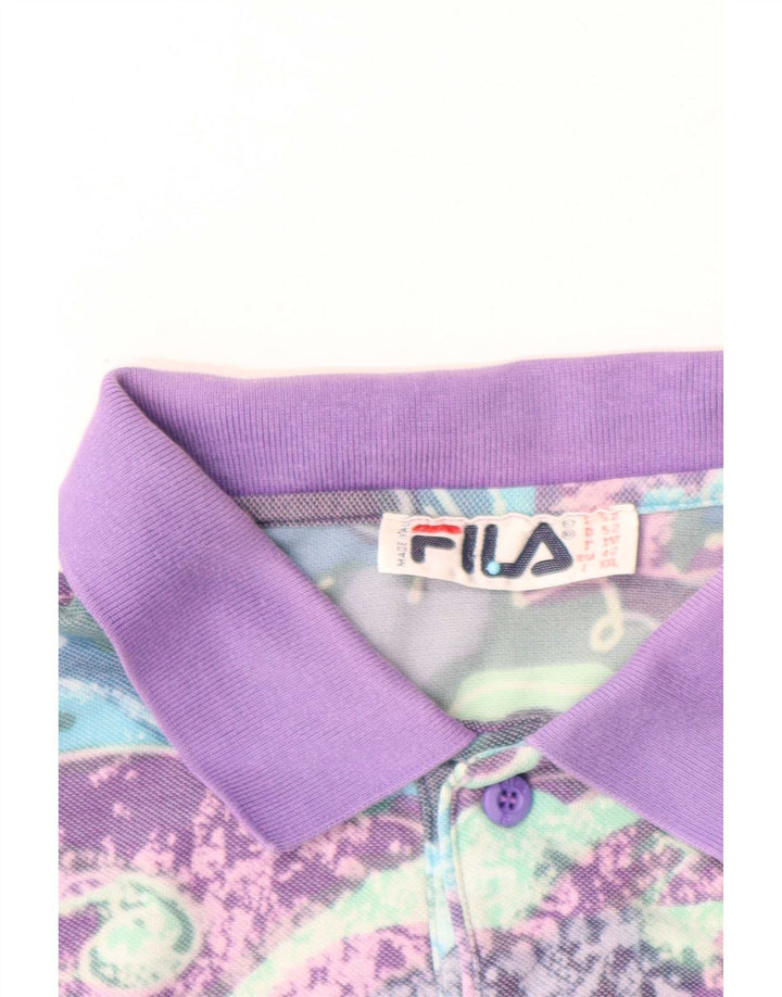 Męska koszulka polo Fila IT 52, duża, wielokolorowa, geometryczna