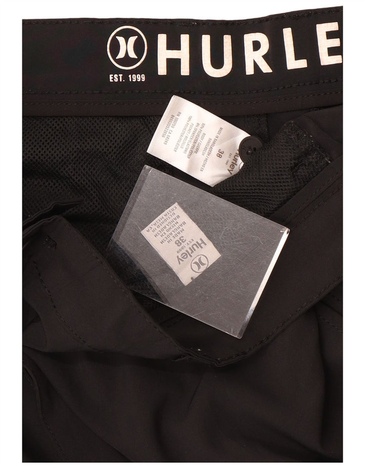 Męskie spodenki chino Hurley W38 XL, czarny poliester