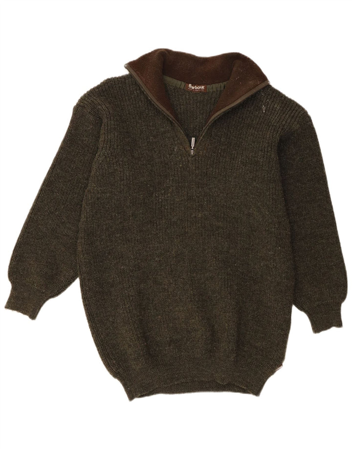 Męski sweter z zamkiem błyskawicznym Barbour XL Khaki, nowa wełna
