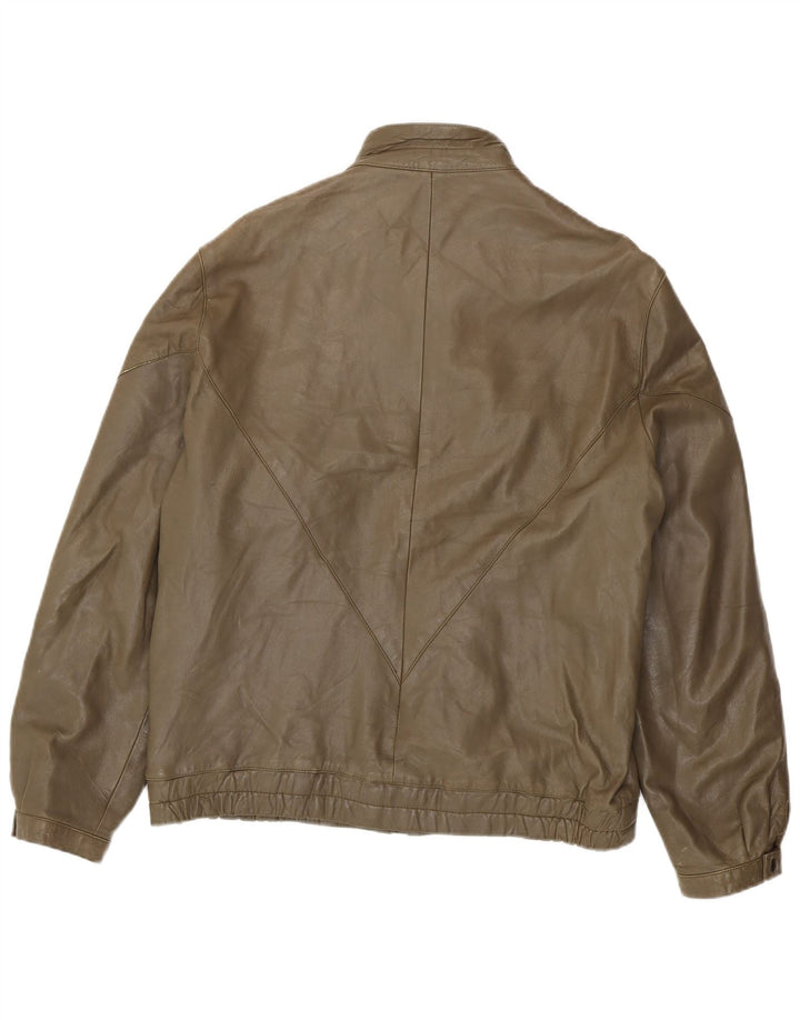 Męska kurtka skórzana VINTAGE IT 56 3XL brązowa skóra