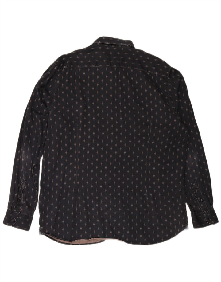 Koszula męska TED BAKER, rozmiar 7, 3XL, granatowa, z geometrycznej bawełny