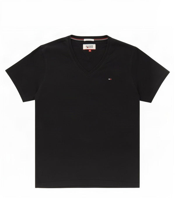 T-shirt męski Tommy Hilfiger Top, średni czarny, bawełniany