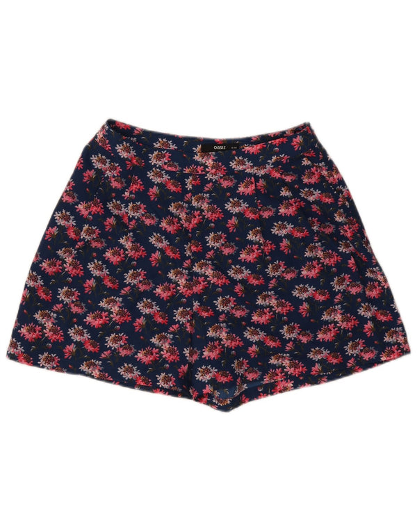 Damskie szorty Oasis Pegged Casual UK 8 Small W26 Granatowy kwiatowy poliester