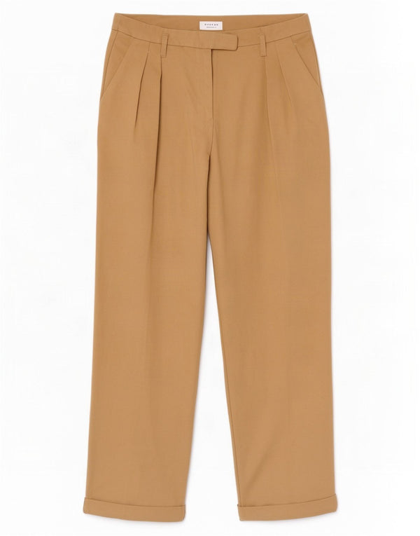 Damskie spodnie garniturowe z wysokim stanem i wysokim stanem Topshop UK 12 Medium W30 L28 Beżowe