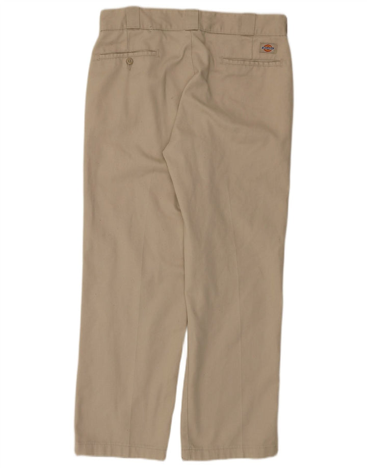 Męskie proste spodnie chino DICKIES W34 L30 beżowy poliester