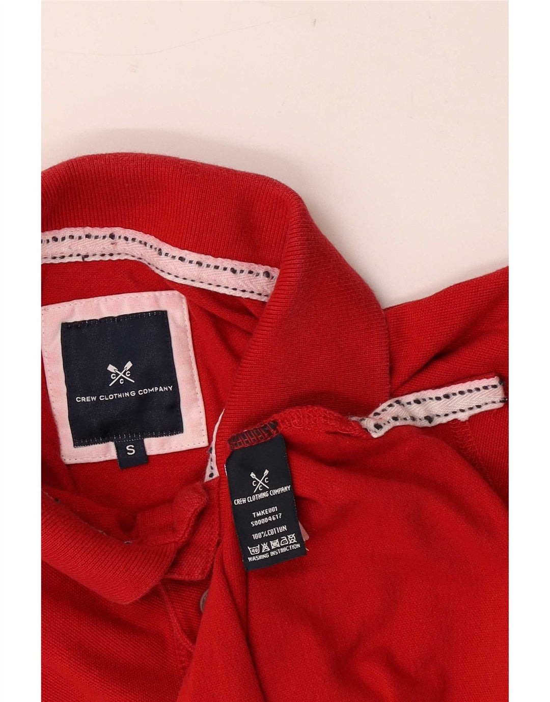 Crew Clothing Męska koszulka polo, mała, czerwona, bawełniana