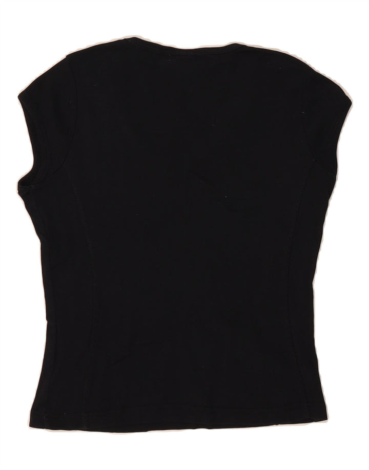 CHAMPION Womens T-Shirt Top UK 12 Medium Black Vintage Champion and Second-Hand Champion from Messina Hembry 