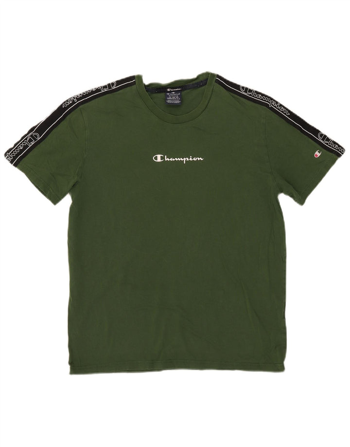 Męski T-shirt Champion z grafiką Top w kolorze średniozielonym
