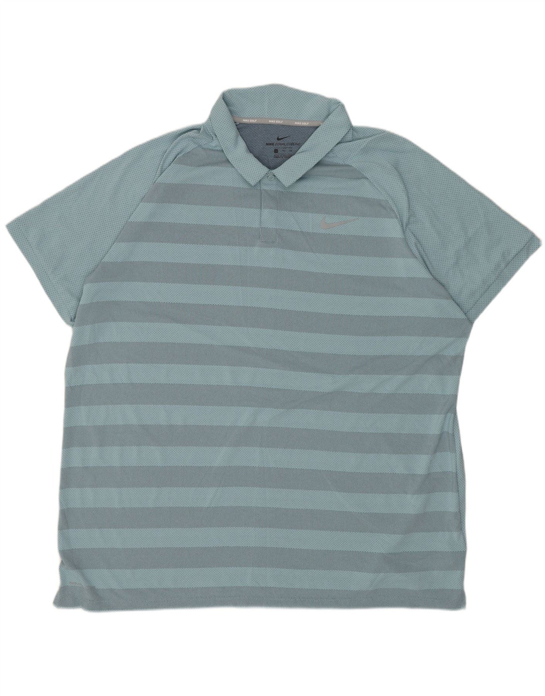 Męska koszulka polo NIKE 2XL z poliestru w niebieskie paski