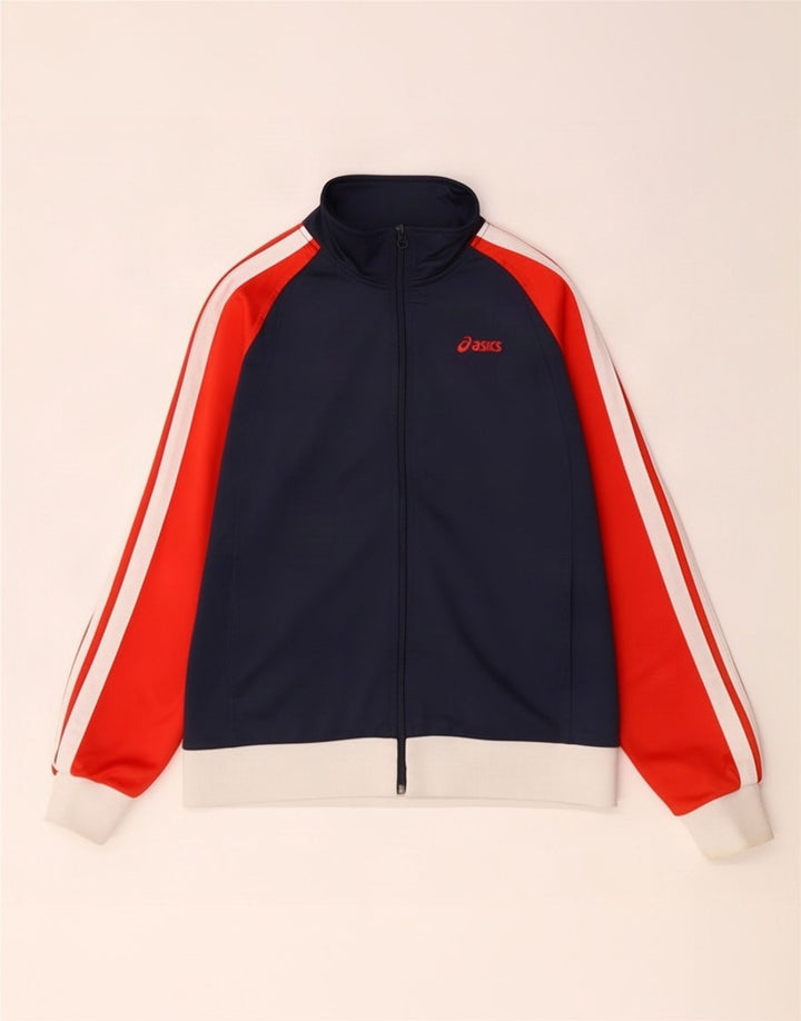 Męska bluza dresowa Asics, średnia granatowa, blok kolorów