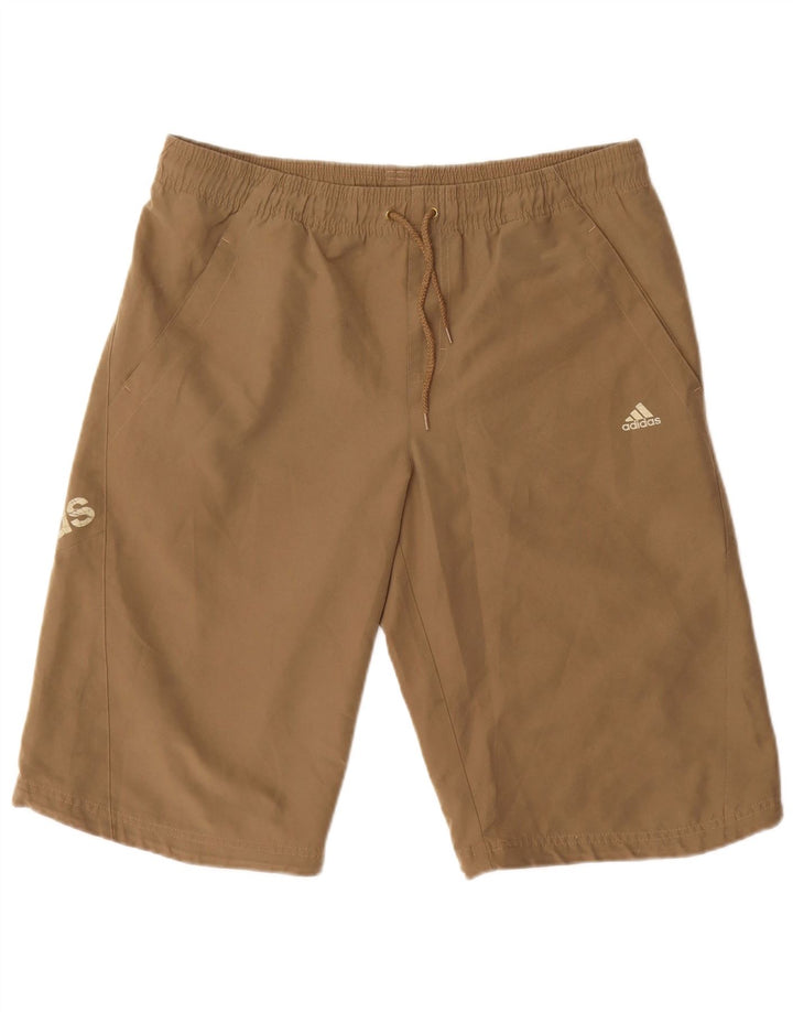 Męskie spodenki sportowe Adidas Graphic, średni brązowy poliester