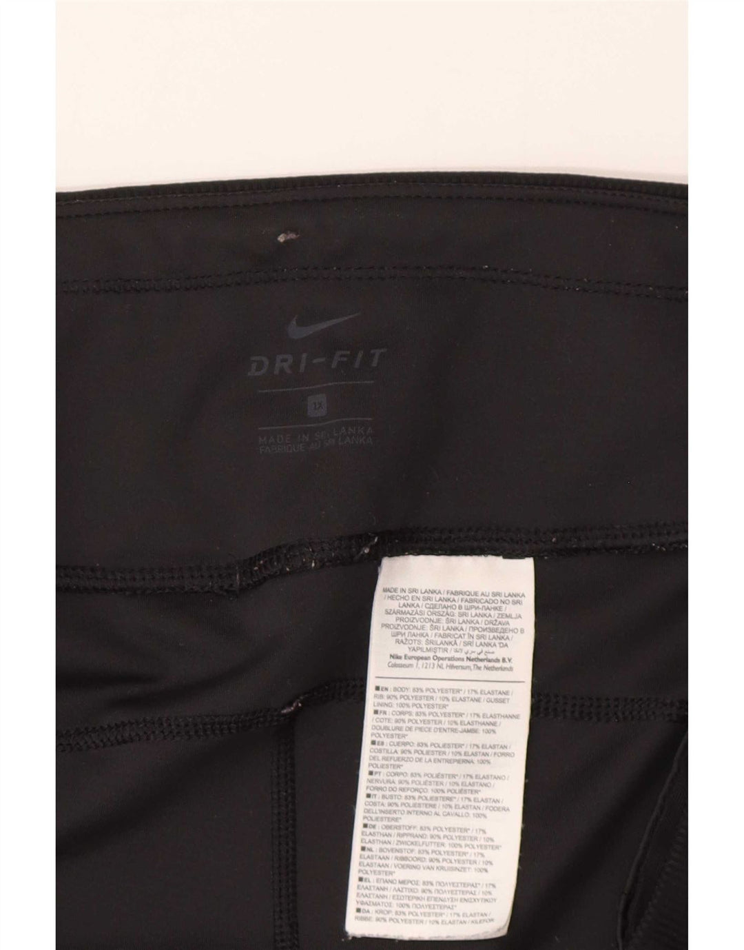 Damskie legginsy Nike Dri Fit Graphic Crop UK 18 XL, czarny poliester