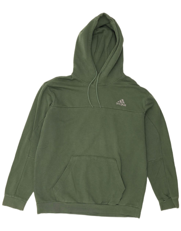 Adidas Męska bluza z kapturem XL Zielona bawełna