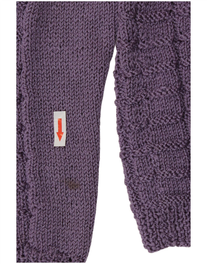 Sweter damski w stylu vintage, UK 14, średni fiolet