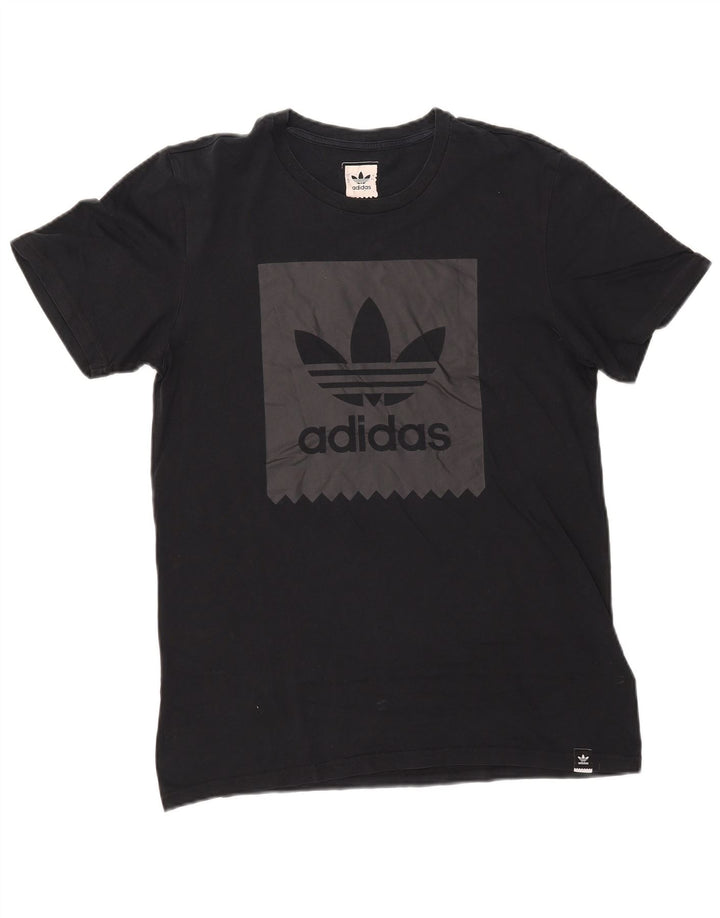 Męska koszulka z grafiką Adidas, średnia, granatowa, bawełniana