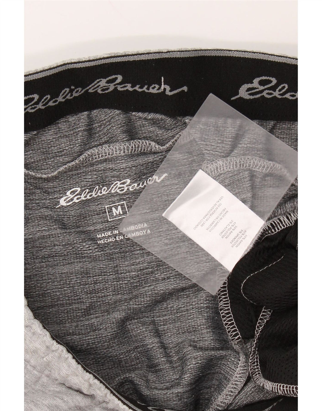 Męskie spodenki sportowe Eddie Bauer, średnioszary, sztuczny jedwab