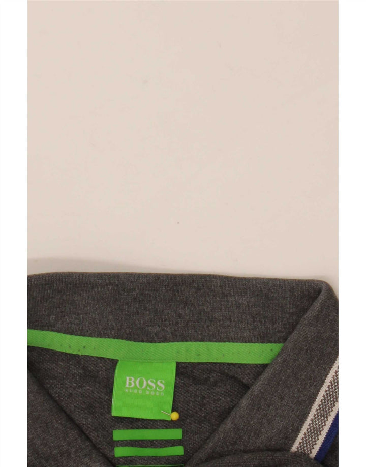 Męska koszulka polo Hugo Boss, duża, szara, bawełniana