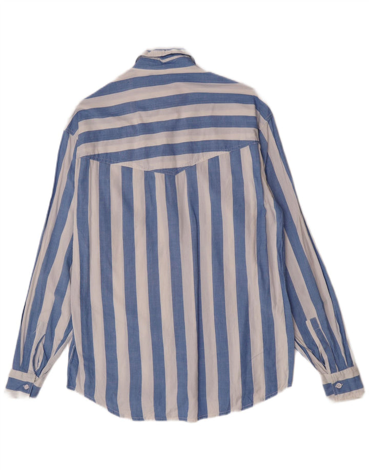 Koszula męska w stylu vintage, średnie niebieskie paski