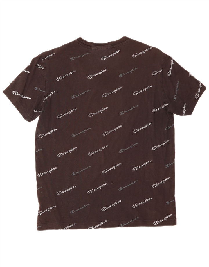 Męski T-shirt z grafiką CHAMPION, mały, czarny