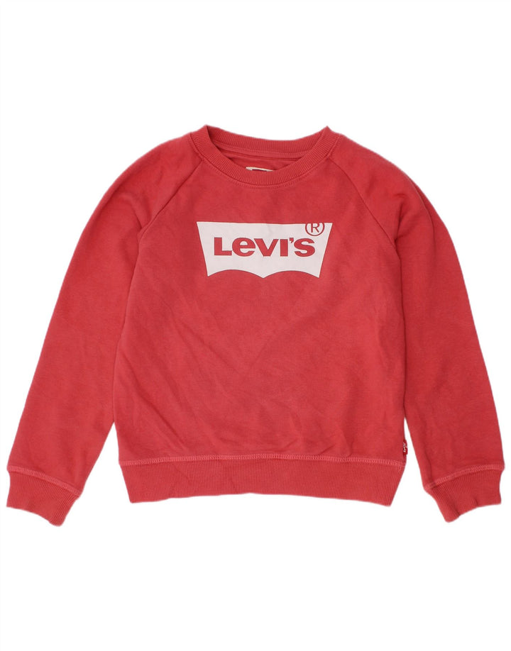 Dziewczęca bluza z grafiką LEVI'S, 5-6 lat, różowa
