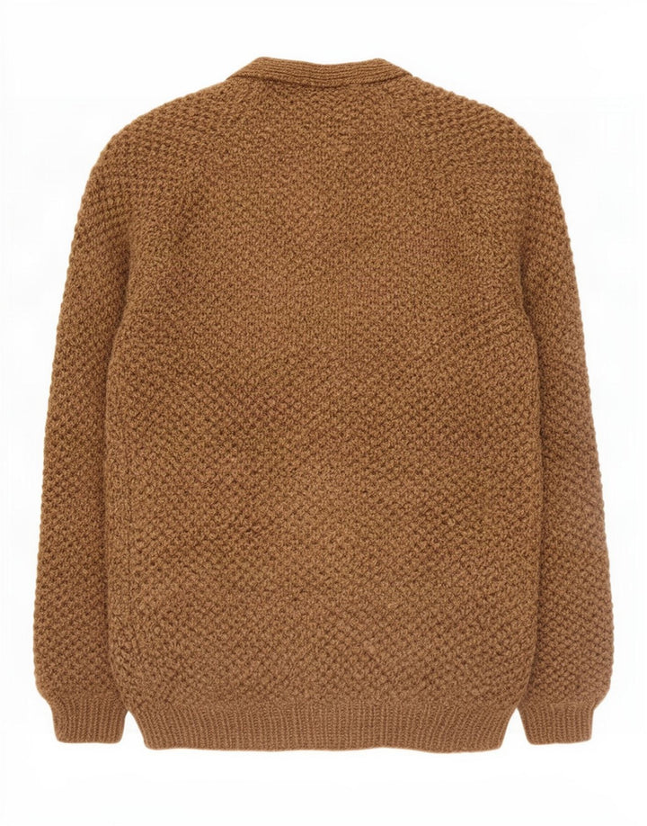 Sweter męski w stylu vintage, mały, brązowy